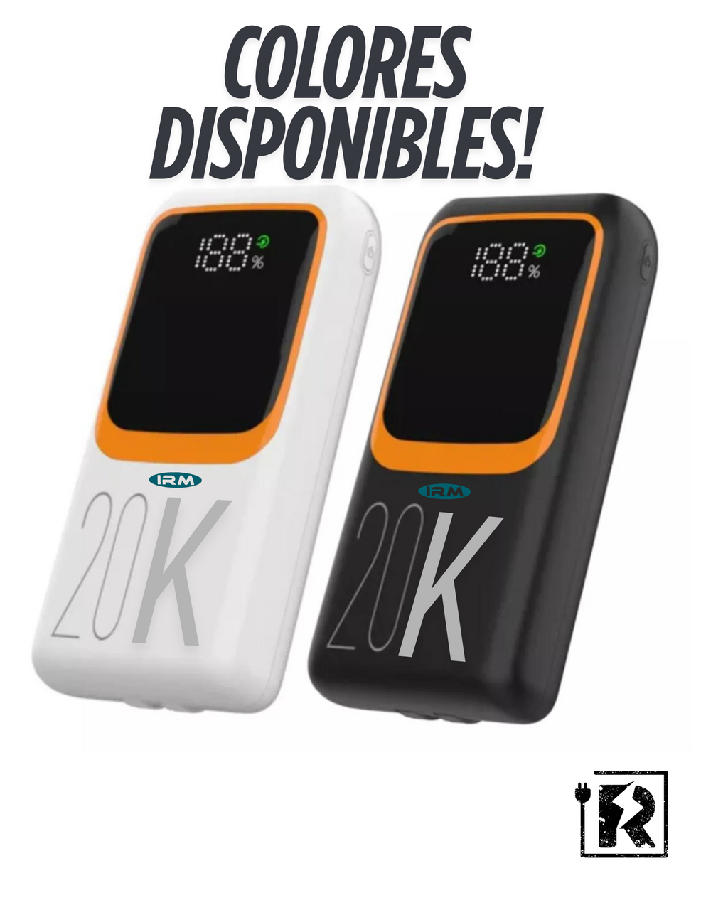 Cargador IRM Pro 11 20.000mAh Capacidad 22.5W Cables Integrados Pantalla Digital