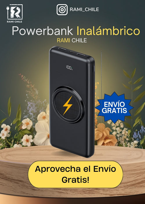 Batería Portátil Carga Inalámbrica Rami Chile 20.000mAh Carga PD Wireless PRO