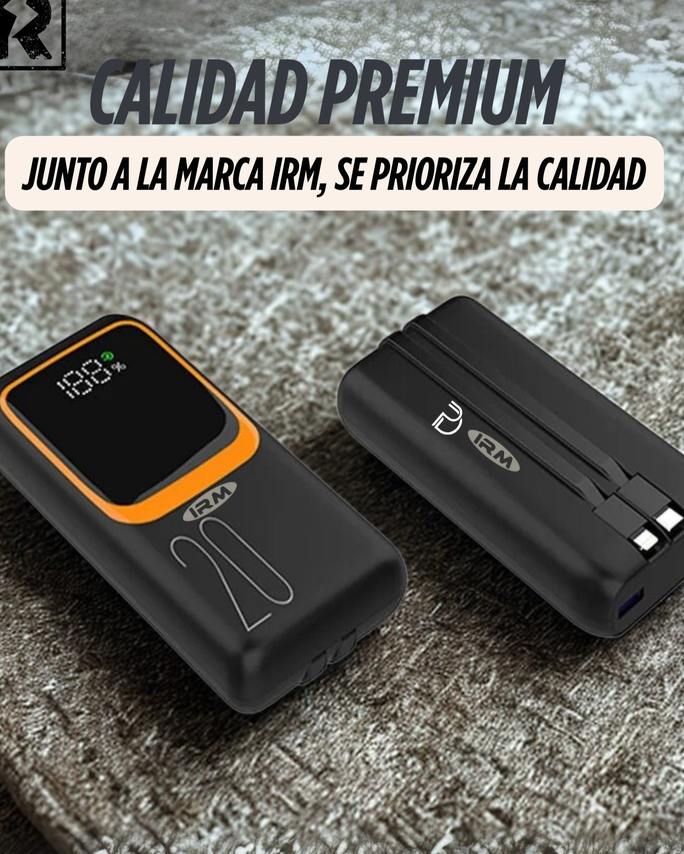 Cargador IRM Pro 11 20.000mAh Capacidad 22.5W Cables Integrados Pantalla Digital