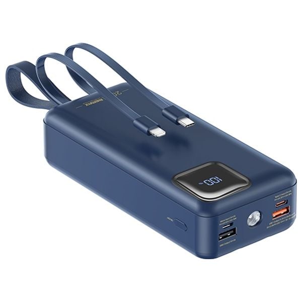 Cargador Pórtatil Remax 550 22.5W de potencia! 30.000mAh de capacidad - Cables Tipo C y Lightning Integrados!