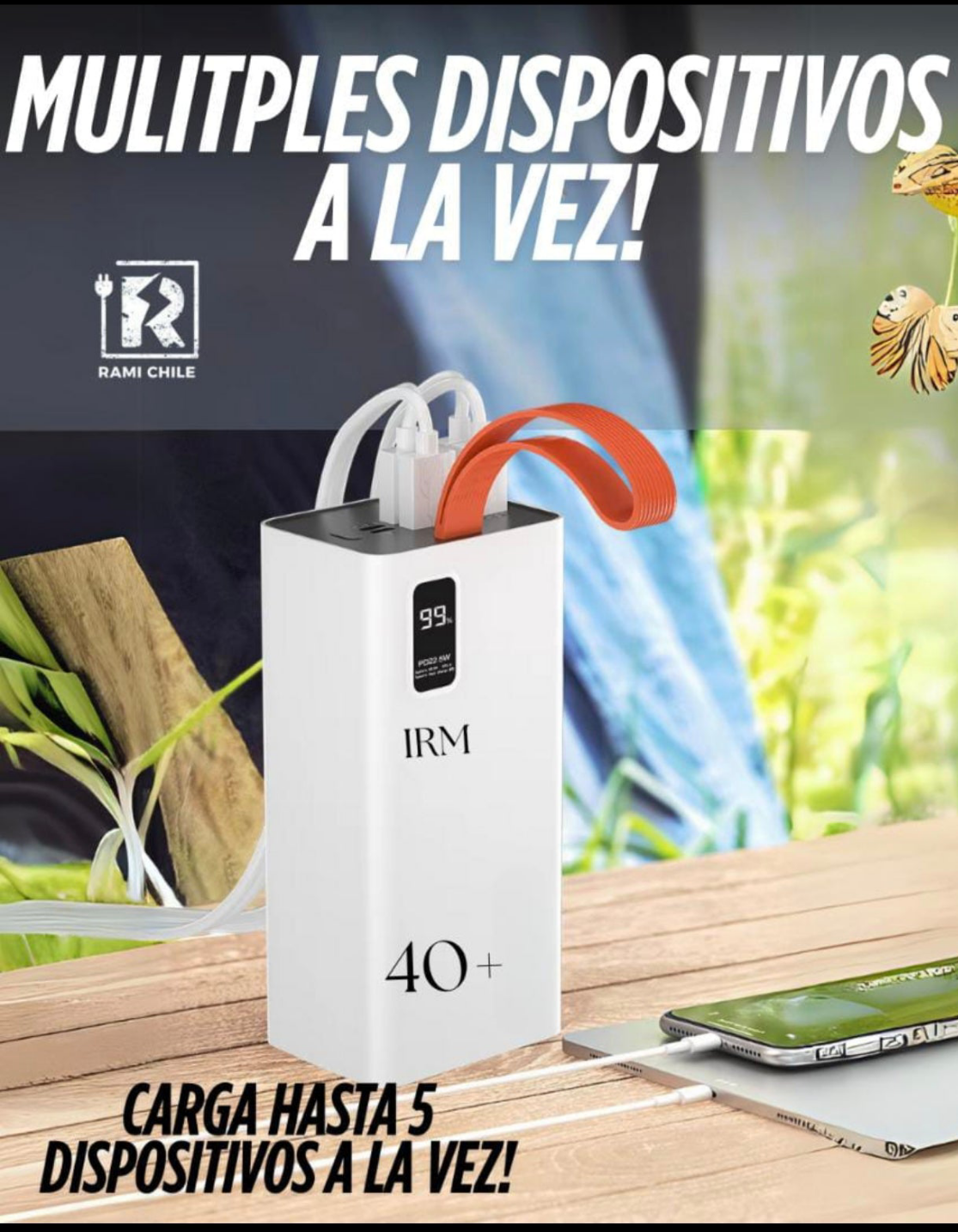 IRM PRO 12 Cargador Portátil Powerbank Batería Externa