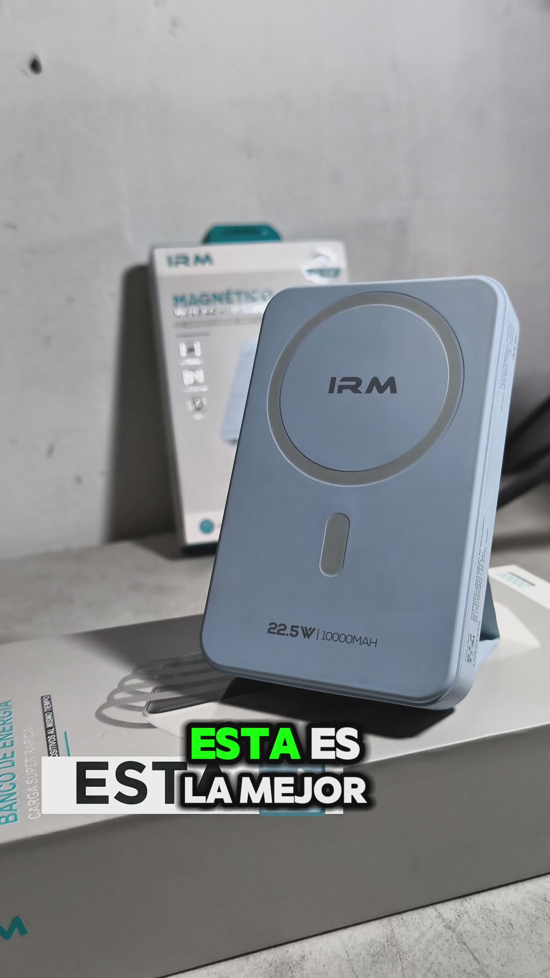 IRM Inalámbrico Wireless Charge Cargador Portátil MAGSAFE iPhone Android 22.5W