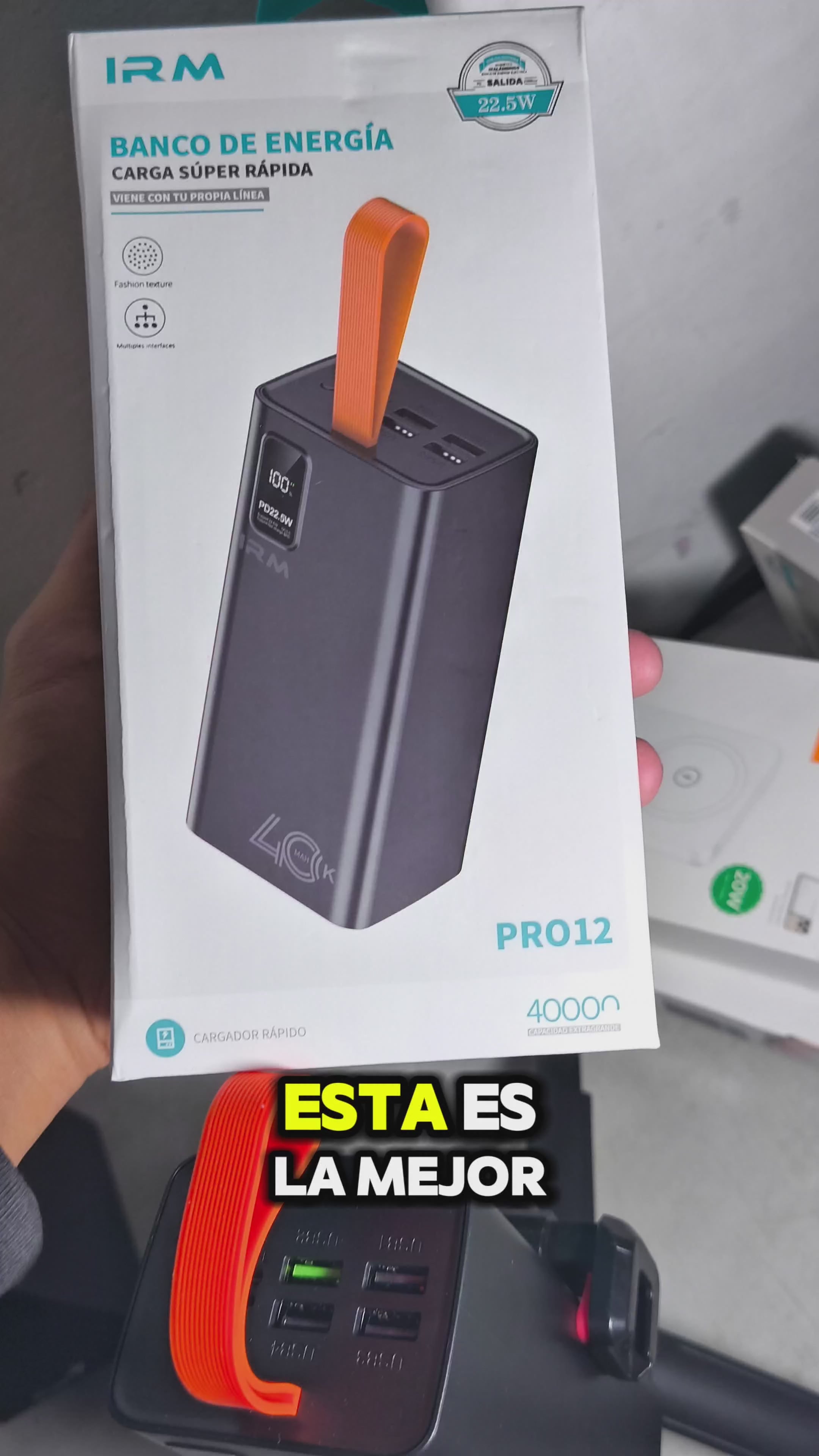 IRM PRO 12 Cargador Portátil Powerbank Batería Externa