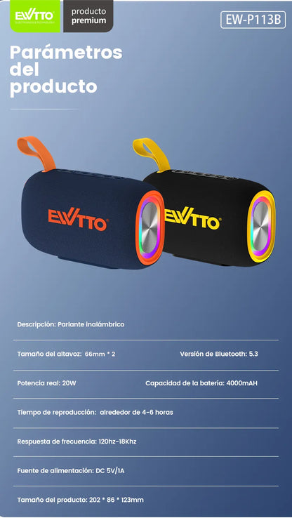 Parlante Bluetooth EWTTO P113B 40W RMS
