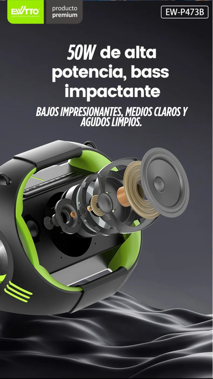 Parlante Bluetooth EWTTO Alien P473B