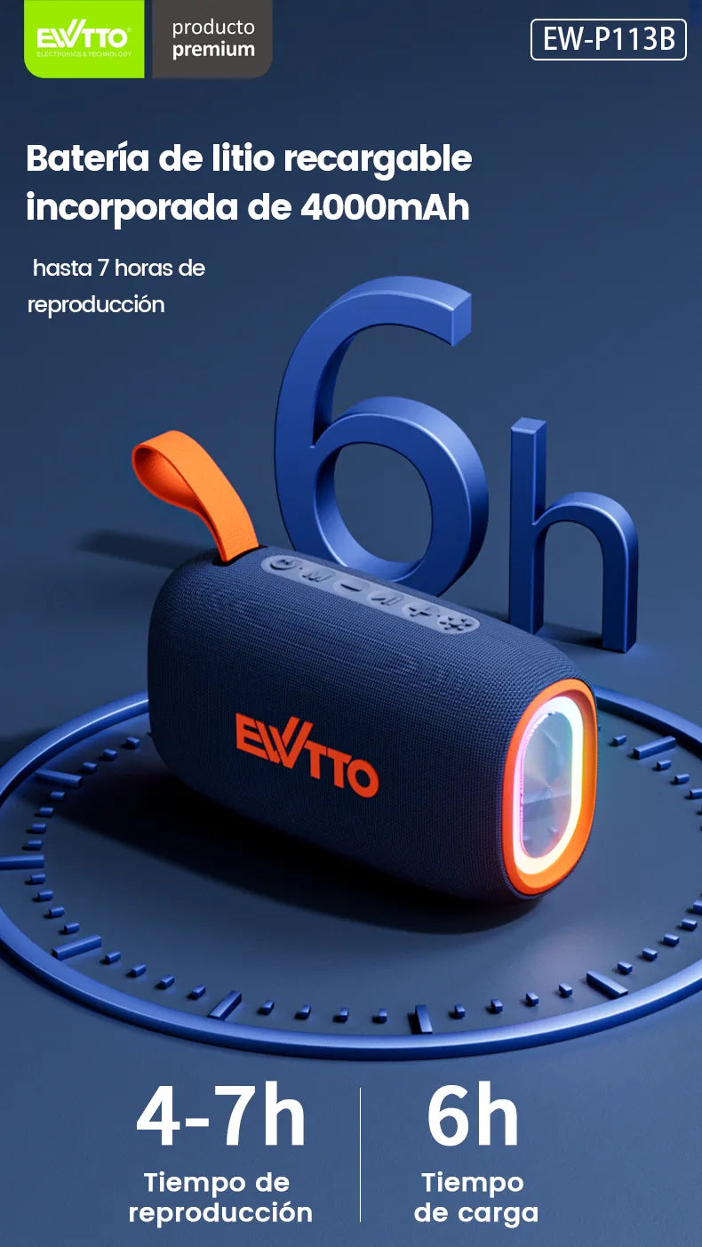 Parlante Bluetooth EWTTO P113B 40W RMS