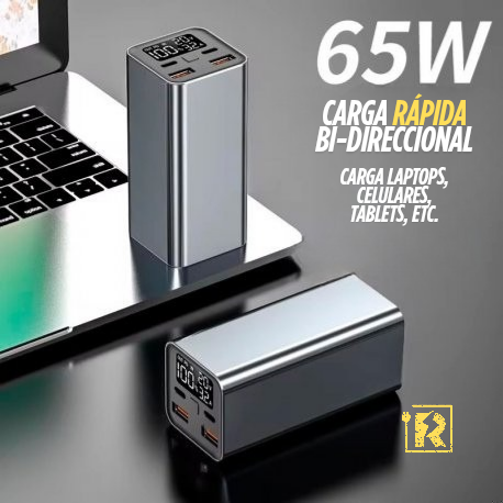 Cargador Portátil Laptops Notebook 65W PD 3.0