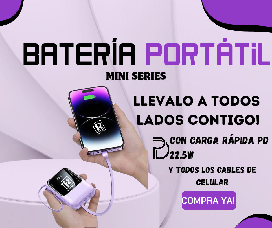 Batería Externa Portátil Mini Series 10.000mAh Carga Rápida 22.5W