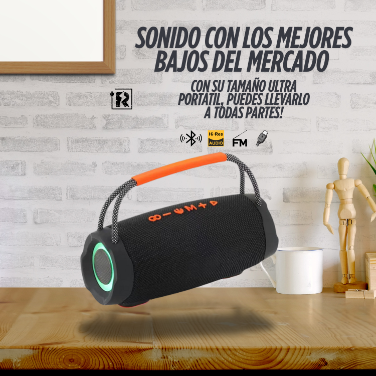 Parlante La Bomba - 30W Potencia - 6H De Batería