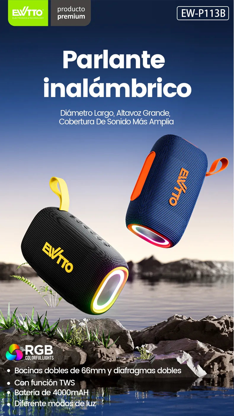 Parlante Bluetooth EWTTO P113B 40W RMS