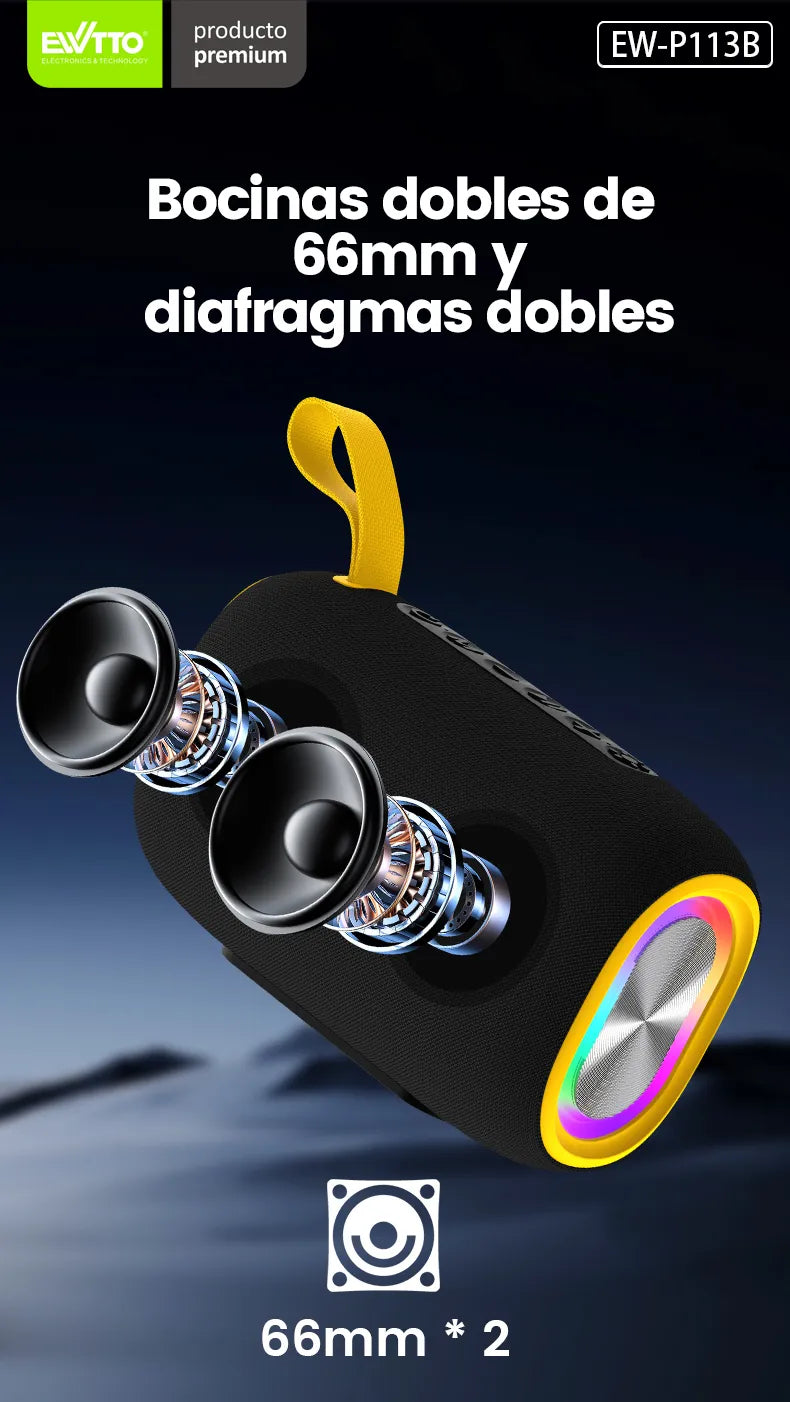 Parlante Bluetooth EWTTO P113B 40W RMS