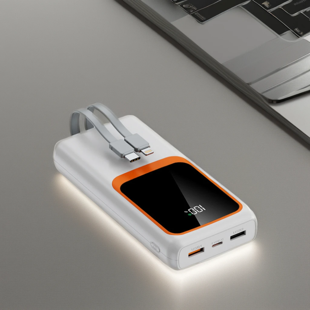 Cargador IRM Pro 11 20.000mAh Capacidad 22.5W Cables Integrados Pantalla Digital